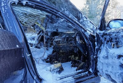 Kombi geht in Flammen auf: Familie rettet sich selbst - Am Freitag kam es gegen 16.55 Uhr auf der Stuttgarter Straße zu einem PKW-Brand. Foto: Roland Halkasch