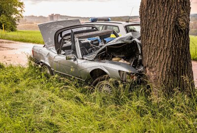 Kontrolle verloren: Oldtimer kollidiert mit Baum - Von Fahrbahn abgekommen und gegen Baum gekrach. Foto: Igor Pastierovic