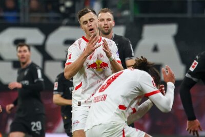 Lage der Liga hilft Rose: Keine Job-Debatte um Leipzig-Coach - Christoph Baumgartner und Yussuf Poulsen (r.) waren offensiv die besten Leipziger, trafen aber das Tor nicht.