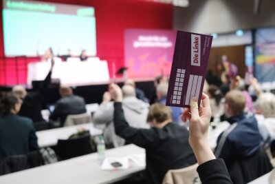 Linke wollen Minderheitsregierung beim Wort nehmen - Beim Parteitag der sächsischen Linken in Neukieritzsch stimmt sich die Partei auch auf die vorgezogene Bundestagswahl ein. 