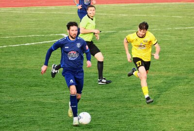 Marienberger Oberliga-Kicker können guten Start nicht nutzen - Weckte mit seinem Führungstor kurzzeitig die Hoffnung auf einen Überraschungserfolg: Danny Gottschalk. Foto: Andreas Bauer