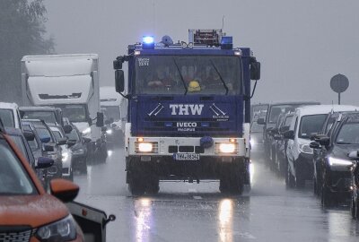 Mehrere Unfälle durch Starkregen auf A72: Zwei Verletzte - Auf der A72 kam es durch Starkregen zu mehreren Unfällen. Foto: Bernd März