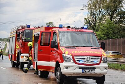 Mehrere Verletzte: Schwerer Unfall auf der A4 in Mittelsachsen - Schwerer Unfall auf der A4. Foto: Erik Hoffmann