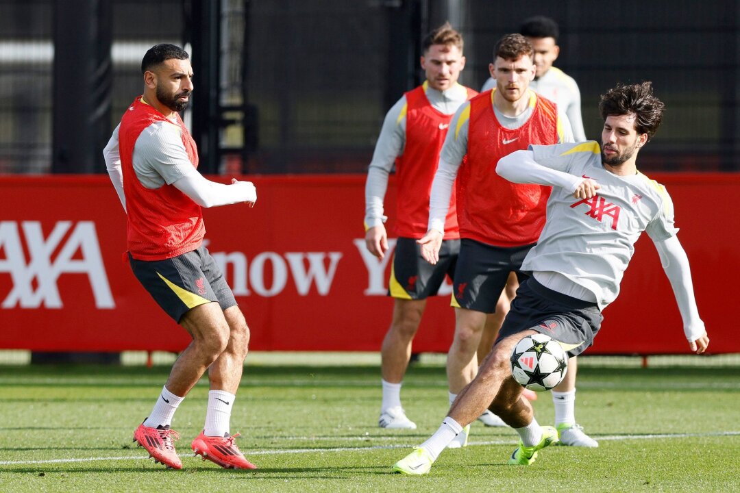 Meister? Liverpool-Star Szoboszlai traut es Leipzig zu - Dominik Szoboszlai im Training des FC Liverpool.