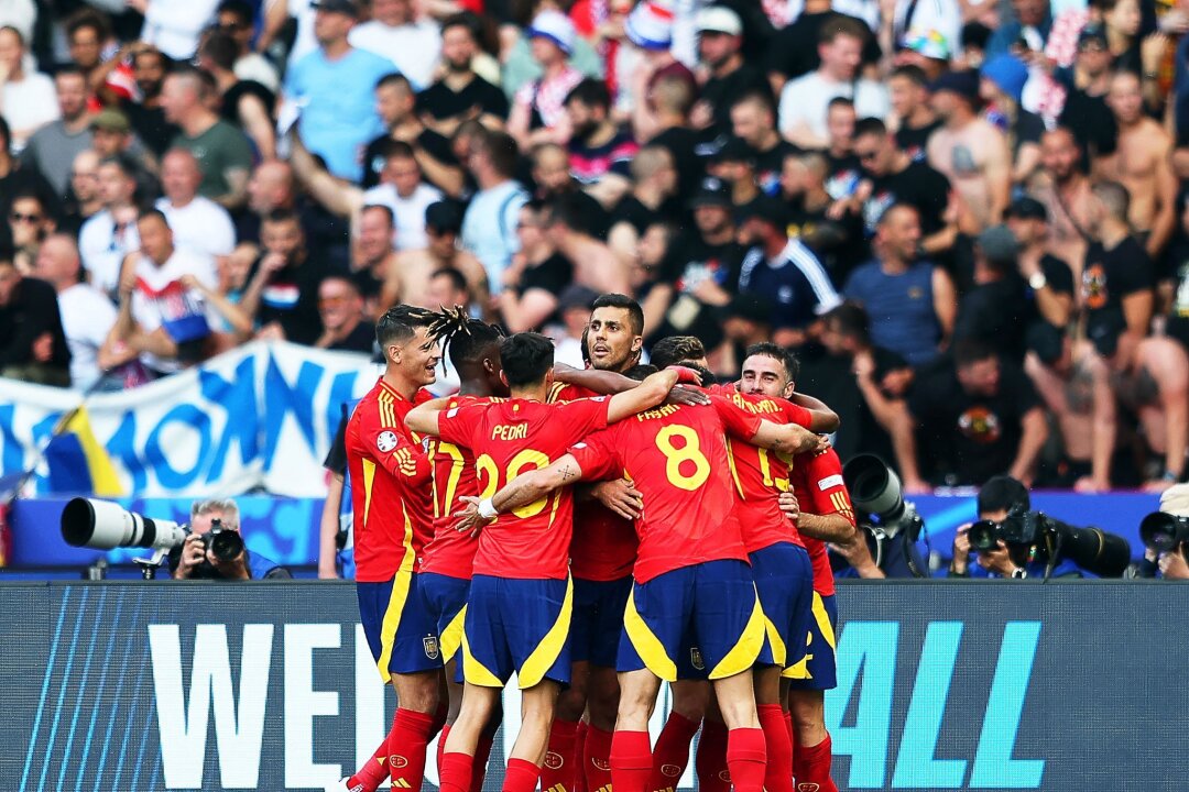 Mit "großer Lust": Spanien feiert Traumstart gegen Kroatien - Spanien führte bereits zur Halbzeit mit 3:0 gegen Kroatien.