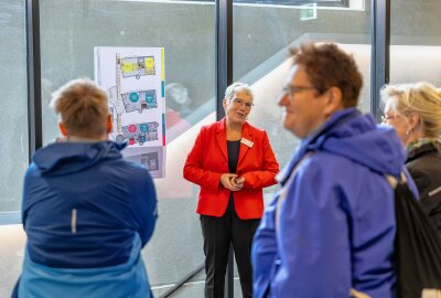 Musik, Kunst und Genuss: Bergstadtfest Freiberg in voller Blüte - Tag der offenen Baustelle: Einblick in das fertig Museumsteilstück mit Führungen. Foto: Marcel Schlenkrich