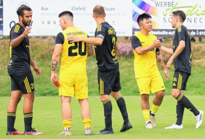 Nach 7:1-Sieg: SG Handwerk Rabenstein zieht in Runde 2 des Sachsenpokals ein - Handwerk Rabenstein macht im vogtländischen Schöneck den Einzug in die 2. Runde des Sachsenpokals perfekt. Foto: Johannes Schmidt