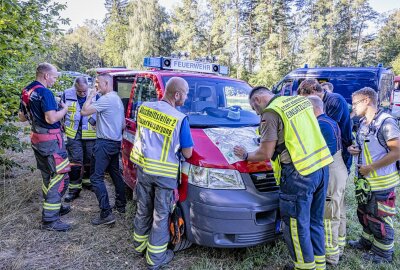 Nach Großbrand auf Pfaffenstein: Tatverdächtigen gestellt - Am Sonntagmorgen ist auf dem Pfaffenstein, im Naturschutzgebiet in der Sächsischen Schweiz ein Waldbrand ausgebrochen. Foto: Marko Förster