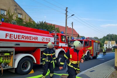 Feuerwehrkräfte und Tanklöschfahrzeuge kämpfen gegen die riesige Rauchwolke, die über Forchheim aufsteigt. Foto: EHL Media/Dietmar Thomas