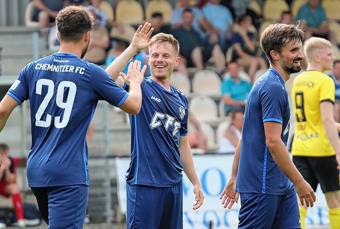 Nächster Testspielsieg für den CFC! - Der Chemnitzer FC hat das Testspiel gegen den VfB Auerbach gewonnen. Den ersten Treffer erzielte Reutter. Foto: Marcus Hengst