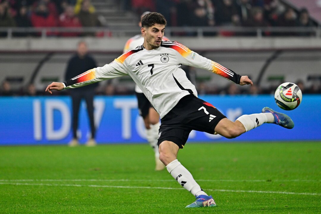 Nagelsmanns Torschützen: 15 Spieler für 35 Treffer - Kai Havertz erzielte 2024 wir Florian Wirtz sechs Länderspiel-Tore. 