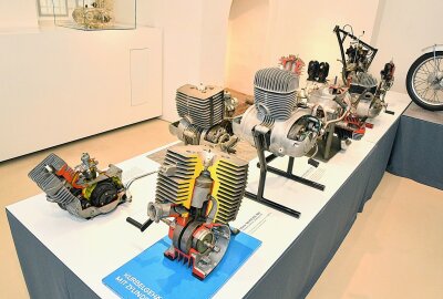 Neue Sonderausstellung im Motorradmuseum: Einblicke in Motorrad-Innenleben - 1:1-Vergleiche möglich. Foto: Thorsten Horn