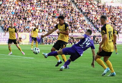 Neuer Tabellenführer: FC Erzgebirge Aue gewinnt Sachsenderby - Der FC Erzgebirge Aue kommt aus den Festspielwochen gar nicht mehr heraus.Foto: Alexander Gerber