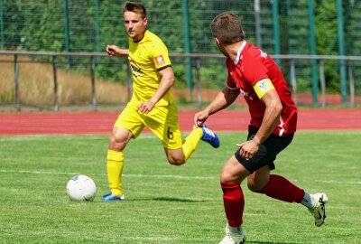 Oberliga-Absteiger Marienberg startet mit Kracher in die Saison - Für Kilian Gerlach stellte das letzte Testspiel gegen Annaberg (2:3) ein Wiedersehen mit seinem Ex-Klub dar. Foto: Andreas Bauer