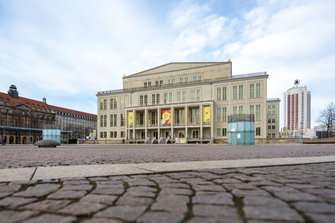 Oper Leipzig erhält Nachhaltigkeits-Zertifikat - Blick auf die Oper Leipzig am Augustusplatz.