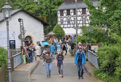 Papierschöpfen und mehr: Großer Andrang zum Mühlentag im Erzgebirge - Zum Mühlentag standen in der Zwönitzer Papiermühle die Türen offen Foto: Ralf Wendland