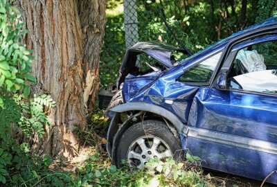 PKW kracht auf Bundesstraße gegen Baum: Kind und Frau schwer verletzt - Am Donnerstagmittag kam es aus bisher noch unbekannter Ursache zu einem Frontralaufprall zwischen eibnem PKW und einem Baum. Beide Insassen wurden schwer verletzt in ein Krankenhaus gebracht. ( Foto: LausitzNews)