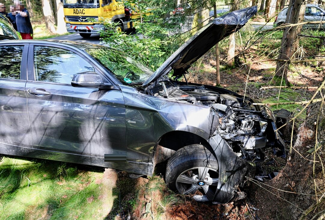 PKW prallt gegen Baum: Fahrerin bei Unfall auf S274 verletzt - Am Donnerstagnachmittag kam es auf der S274 zu einem Verkehrsunfall. Foto: Niko Mutschmann