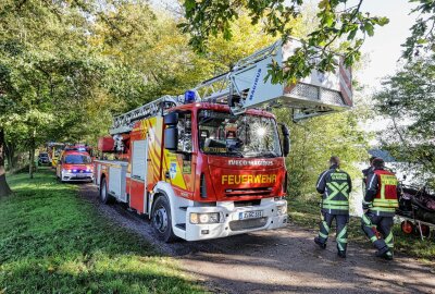 PKW rutscht in den Stausee Glauchau - PKW landet im Stausee Glauchau. Foto: Andreas Kretschel