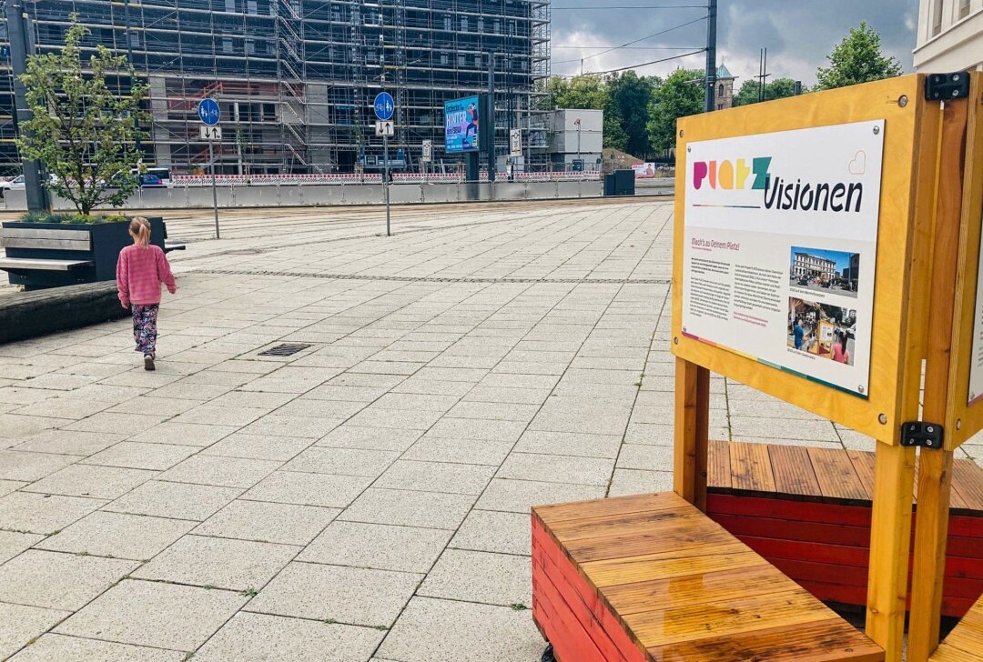 Platzvisionen in Chemnitz: Bürger gestalten die Zukunft des Stefan-Heym-Platzes - "Platzvisionen" auf dem Stefan-Heym-Platz. Foto: Steffi Hofmann