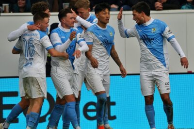 Pokalkracher: Chemnitzer FC trifft auf Erzgebirge Aue - Kann der Chemnitzer FC auch im Viertelfinale des Sachsenpokals jubeln? Foto: Marcus  Hengst