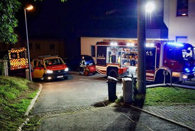 Rauchmelder-Alarm: Verbranntes Essen löst Feuerwehreinsatz in Aue aus - Gegen 23.45 Uhr in der Nacht zu Sonntag wurden die Feuerwehren aus Aue und Alberoda nach Aue in die Zeller Bergstraße gerufen. Foto: Niko Mutschmann