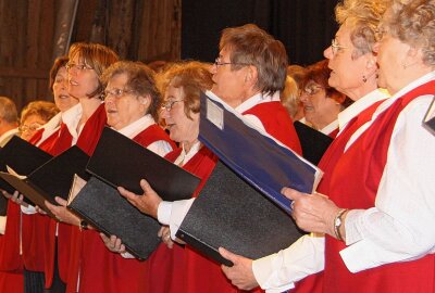 Reformationstag in Pausa: Musikalische Feier in der St. Michaeliskirche - Der Gesangverein 1826 Pausa bei einem Auftritt. Foto: Simone Zeh