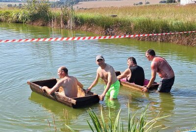 Reuther Lumpen siegen beim Sautrogrennen - Einige Reuther Teams mischen beim Gauwettbewerb in Stelzen jedes Jahr kräftig mit. Foto: Simone Zeh