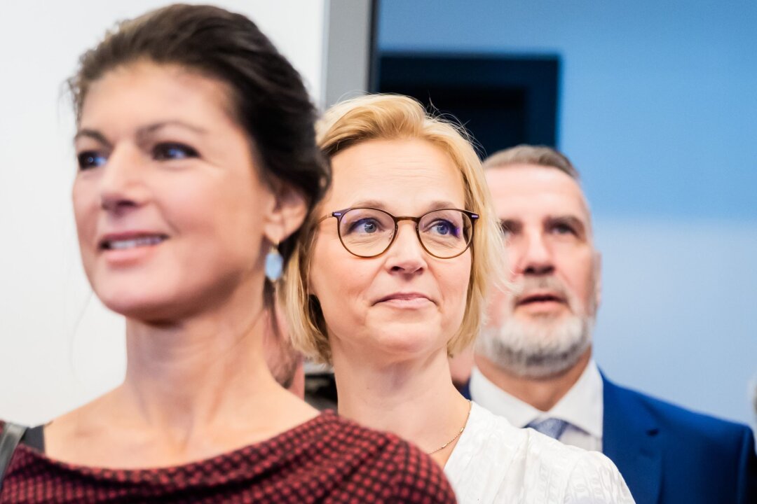 Riskanter BSW-Machtkampf um Regierungsbildung in Erfurt - Sahra Wagenknecht ist unzufrieden mit dem Agieren der Thüringer Parteispitze Katja Wolf und Steffen Schütz. (Archivbild)