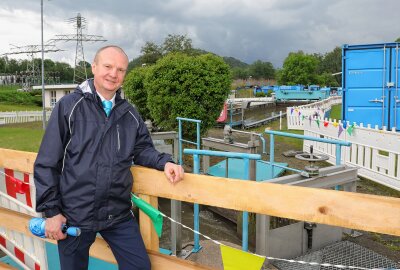 Rundflüge, Rafting und Eishockey: Das war beim Wasserfest in Schwarzenberg los - Frank Kippig, der Geschäftsführer der Wasserwerke Westerzgebirge, war mit geschätzten 7000 Besuchern zufrieden. Foto: Katja Lippmann-Wagner