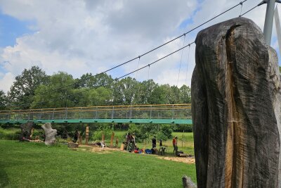 Sägenscharfe Kunst: Holzbildhauer formen Skulpturen im Chemnitztal - Vom 17. bis zum 29. Juni sind sieben Holzbildhauer am Auerswalder Mühlenkeller im Chemnitztal aktiv, um mit ihren Motor- und elektrischen Kettensägen neue Kunstwerke zu erschaffen.