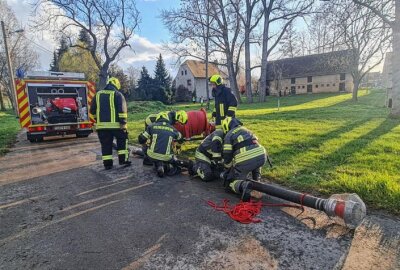 Scheunenbrand in Niedergoseln: Zwei Verletzte - Bei dem Brand wurden zwei Personen verletzt. Foto: LausitzNews