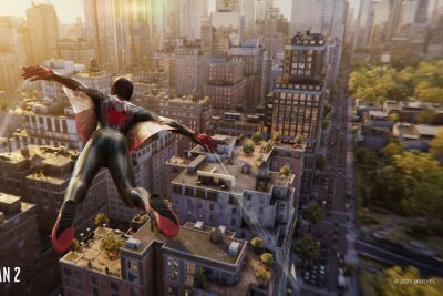 Schick, schnell und teuer: Die Sony-Konsole PS5 Pro im Test - Ganz gleich, welche Einstellung man trifft: "Marvels Spider-Man 2" sieht auf der PS5 Pro besser aus und spielt sich flüssiger.