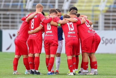 Schwäne verlieren nach Lucky-Last-Minute-Lokomotive-Punch! - Teamkreis FSV Zwickau. Foto: Picture Point/Gabor Krieg