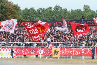 Schwäne verlieren nach Lucky-Last-Minute-Lokomotive-Punch! - Fans FSV Zwickau. Foto: Picture Point/Gabor Krieg