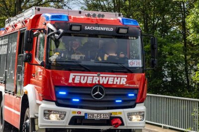 Die Feuerwehr im Einsatz. Foto: Niko Mutschmann 