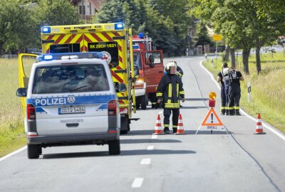 Segelflugzeug im Erzgebirge notgelandet: Rettung im Rapsfeld - Am Sonntagnachmittag musste ein Segelflugzeug im Rapsfeld bei Waldkirchen notlanden. Foto: Bernd März