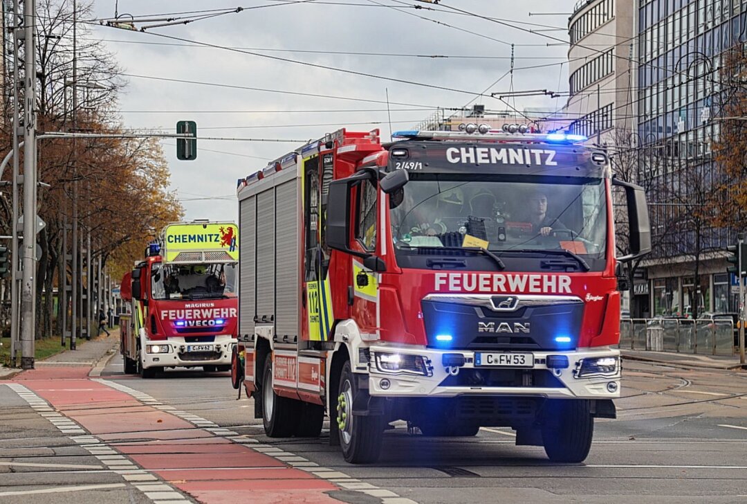 Seifenspender brennt: Großeinsatz der Feuerwehr in der Chemnitzer City - Am Donnerstagmittag kam es in der Chemnitzerinnenstadt zu einem Feuerwehreinsatz. Foto: Erik Frank Hoffmann