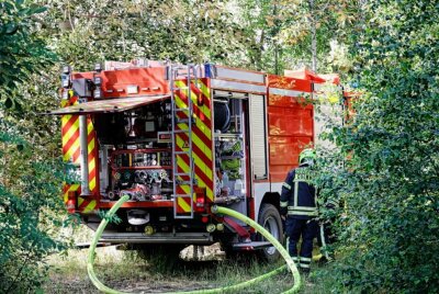 Sperrmüllbrand in Garagenkomplex: Höchstwahrscheinlich Brandstiftung - In einem unbenutzten Garagenkomplex kam es zu einem Sperrmüllbrand. Foto: Harry Haertel