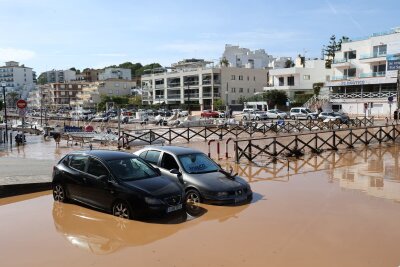 Starkregen setzt Osten Mallorcas unter Wasser - Auch im Küstenort Porto Cristo gab es Überschwemmungen.