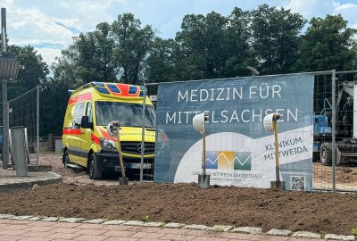 Startschuss für neue Rettungswache in Mittweida - Die Arbeit kann beginnen. Das neue Gebäude entsteht an der Ecke Hainichener Straße/Robert-Koch-Straße. Foto: privat