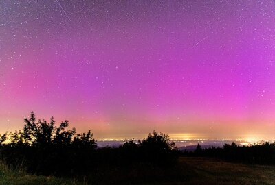 Sternschnuppen und Nordlichter: Astronomisches Schauspiel am erzgebirgischem Nachthimmel - Astronomisches Schauspiel am Himmel. Foto: Andre März