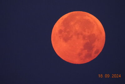 Supermond: Familie aus Mittelsachsen erlebt magischen Moment am Morgenhimmel - Am Mittwochmorgen um genau 6.20 Uhr, erlebte Familie Pampel aus Mittelsachsen einen besonderen Start in den Tag. 