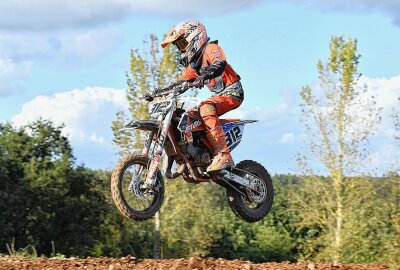 Tag 1 des 29. Motocross Thurm machte Lust auf mehr - Maximilian Ebert (MSC Thurm) aus Lugau. Foto: Thorsten Horn