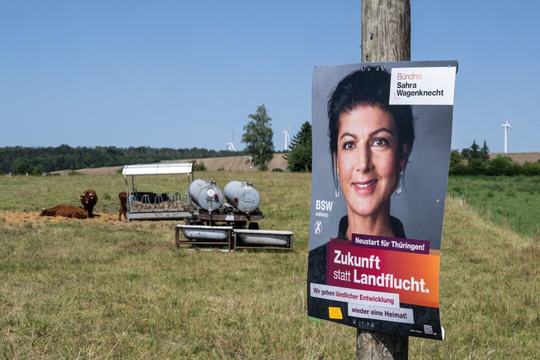 Tage der Entscheidung: Regiert das BSW bald erstmals mit? - Das Bündnis Sahra Wagenknecht schaffte nicht nur in Thüringen, sondern auch in Sachsen und Brandenburg aus dem Stand gute Ergebnisse - und redet nun mit. (Archivbild)