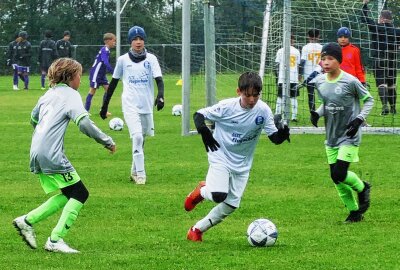 Talente des VFC Plauen gewinnen Gelenauer Dribbelino-Cup - Für die jungen Gelenauer Kicker sprang am Ende Platz 8 heraus. Foto: Andreas Bauer