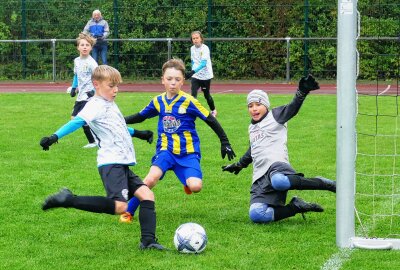 Talente des VFC Plauen gewinnen Gelenauer Dribbelino-Cup - In jedem Spiel war den Nachwuchsspielern Biss und Ehrgeiz anzumerken. Foto: Andreas Bauer