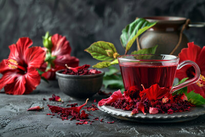 Tee für die Gesundheit: Diese Sorten tun deinem Körper richtig gut! - Hibiskustee - Der blutdrucksenkende Teegenuss.