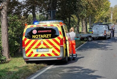 Tödlicher Unfall in Reichenberg: 80-Jähriger kommt von Straße ab - Der Fahrer starb noch am Unfallort. Foto: Roland Halkasch