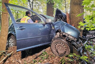 Tödlicher Unfall in Zwickau: Fahrer stirbt nach Kollision mit Baum - Am Dienstag kommt es zu einem tödlichen Unfall in Zwickau. Foto: Mike Müller